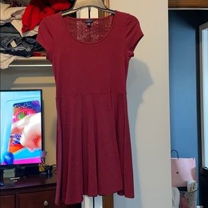 Burgundy T-shirt dress